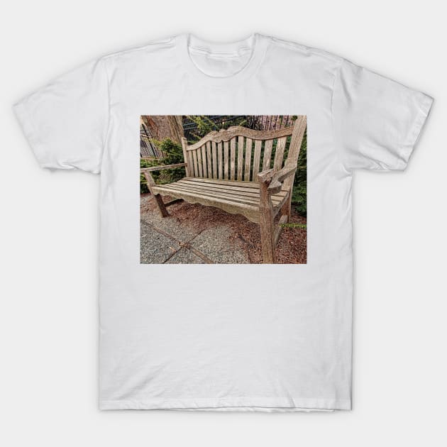 A wooden Bench T-Shirt by ikshvaku